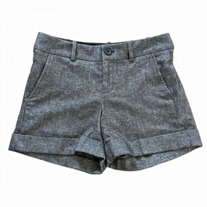 CLUB Monaco wool blend chevron pattern heather grey shorts size 2 T7